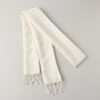 Undyed scarf made from 50% wool and 50% modal