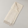 White scarf made from 70% merino wool and 30% silk