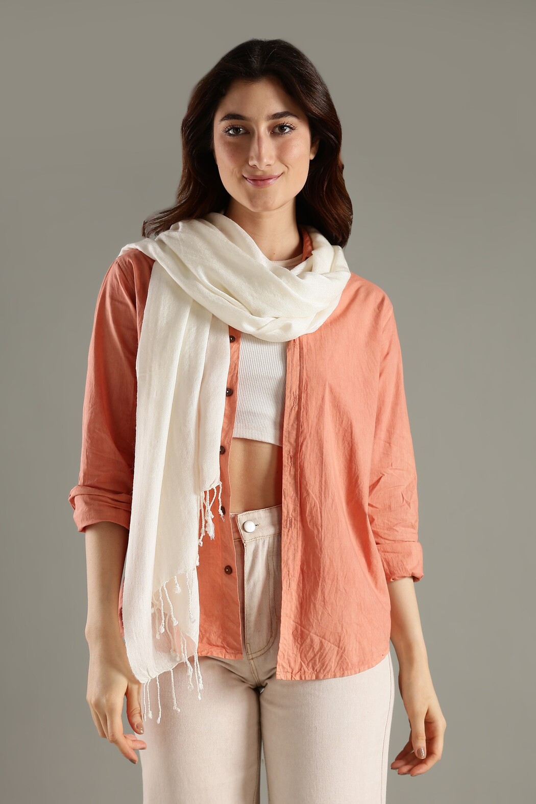 Scarf (Richuta) - 50% Wool & 50% Modal (180 x 75cm) - Image 2