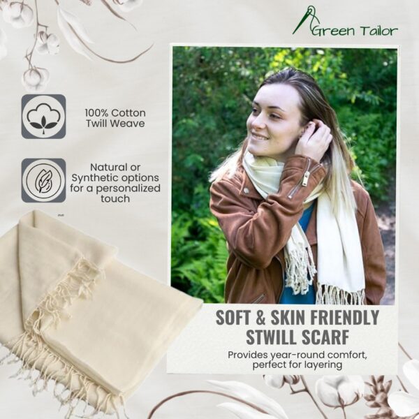 cotton twill scarf info graphics