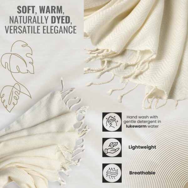 wool silk scarf info graphics