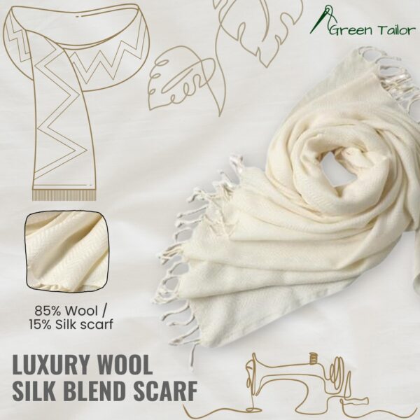 wool silk scarf info graphics