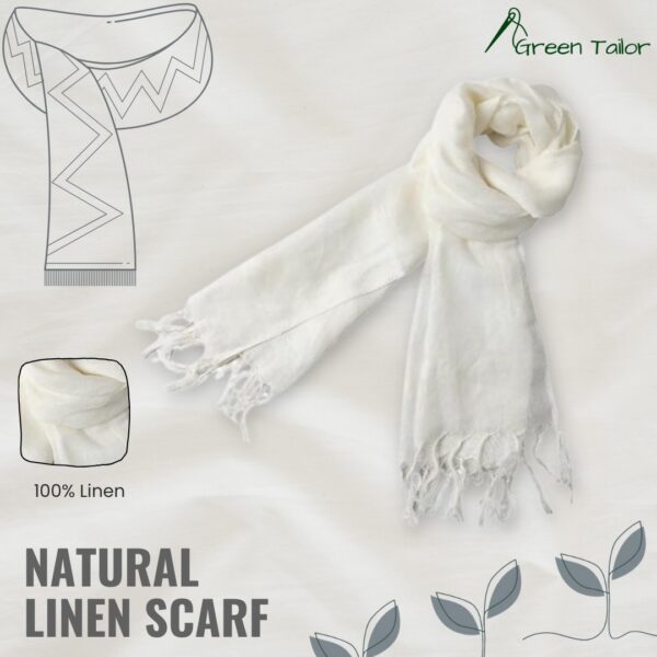 info graphic linen scarves