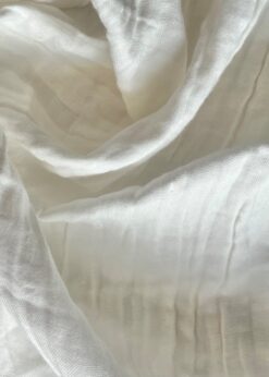 double gauze wrinkled 100% organic cotton fabric