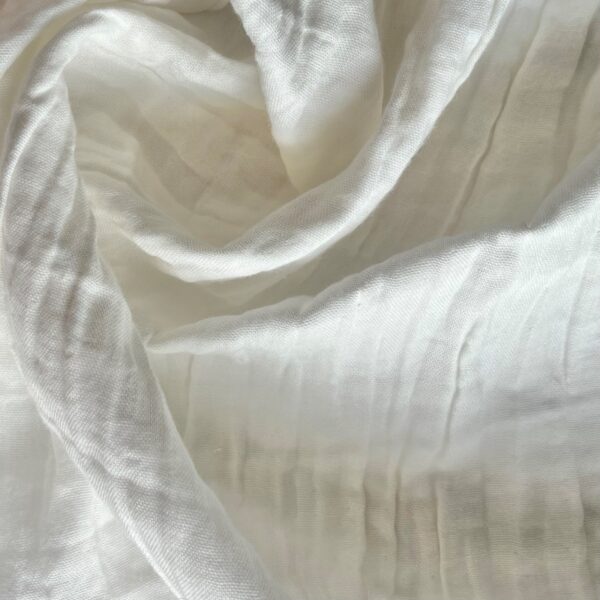 double gauze wrinkled 100% organic cotton fabric