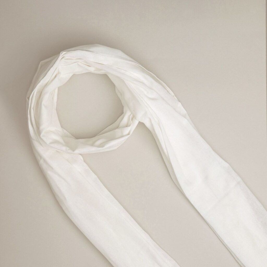 Undyed recycled cotton scarf
