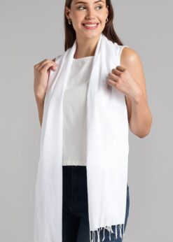 white scarf Ritu from green tailor