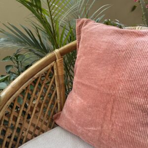 Corduroy Plain Pink Cushion Cover