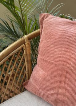 Corduroy Plain Pink Cushion Cover