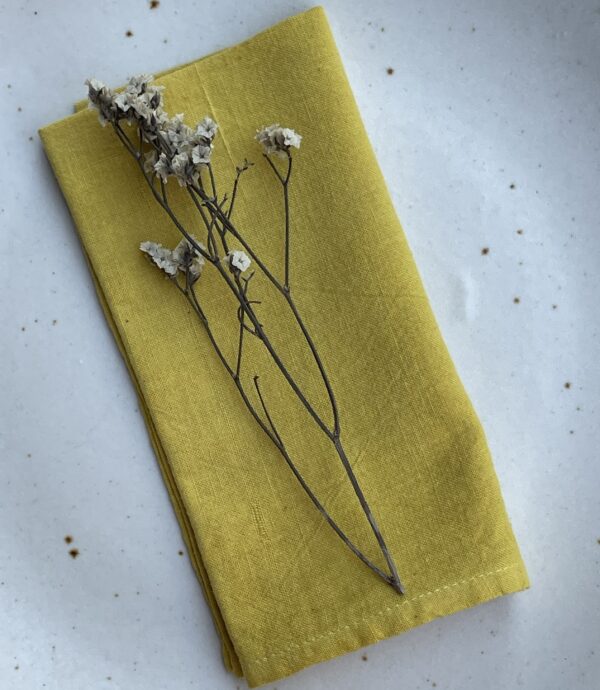 Khadi Napkin - Marigold Yellow - Organic Cotton