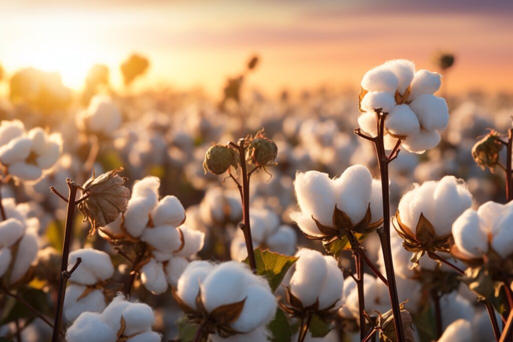 Natural cotton plant