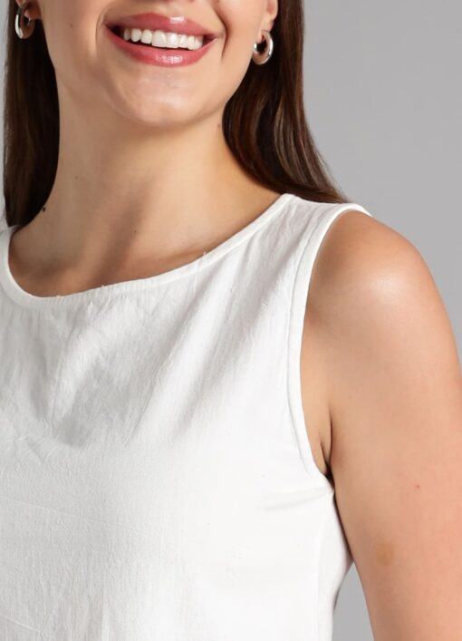 Women's sleeveless top-cotton khadi - Image 2