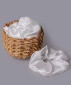 Oversized satin scrunchie