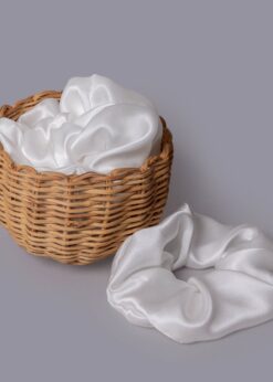 Oversized satin scrunchie